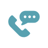 Icon Telefonhörer mit Sprechblase